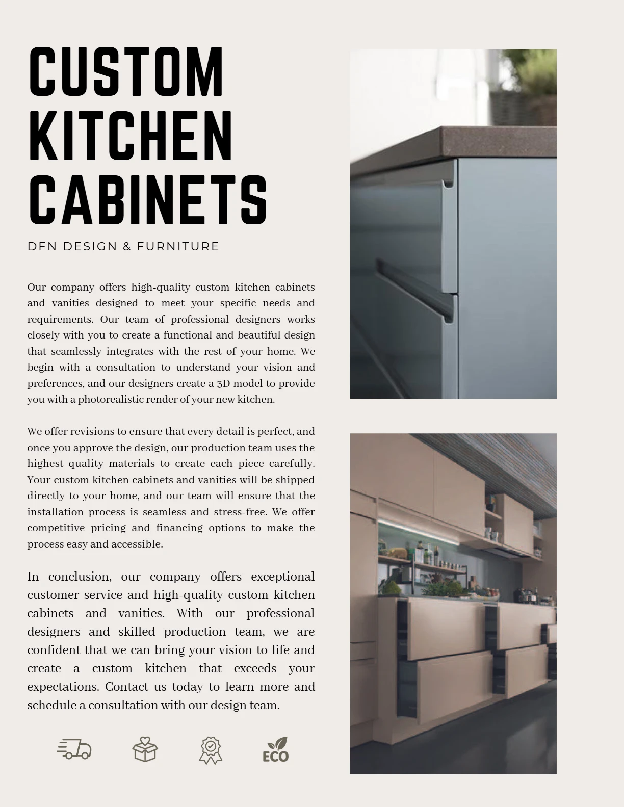 Catalog page — cabinet door styles